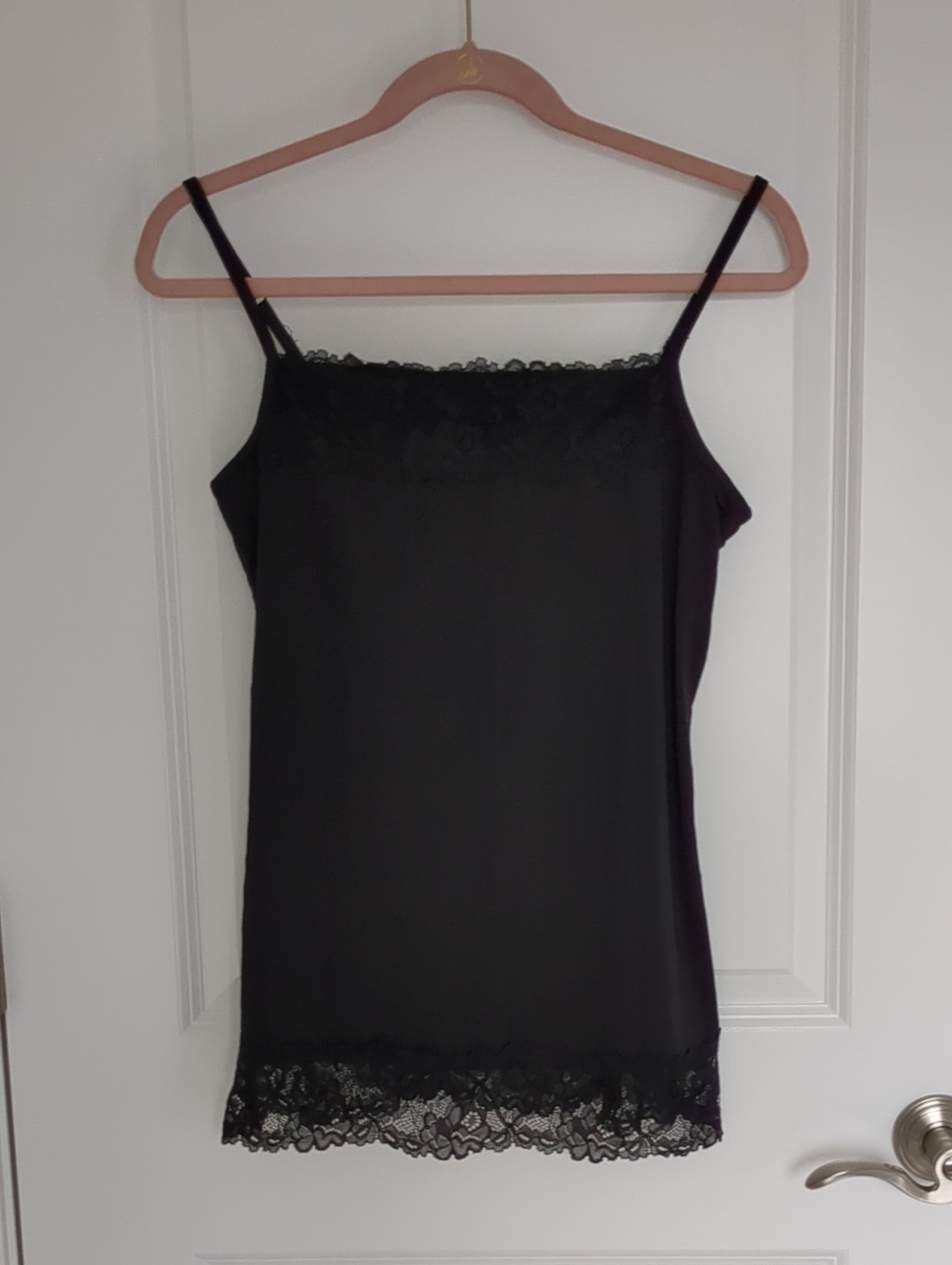 Y2K 2000s Maurices Black Lace Trim Cami